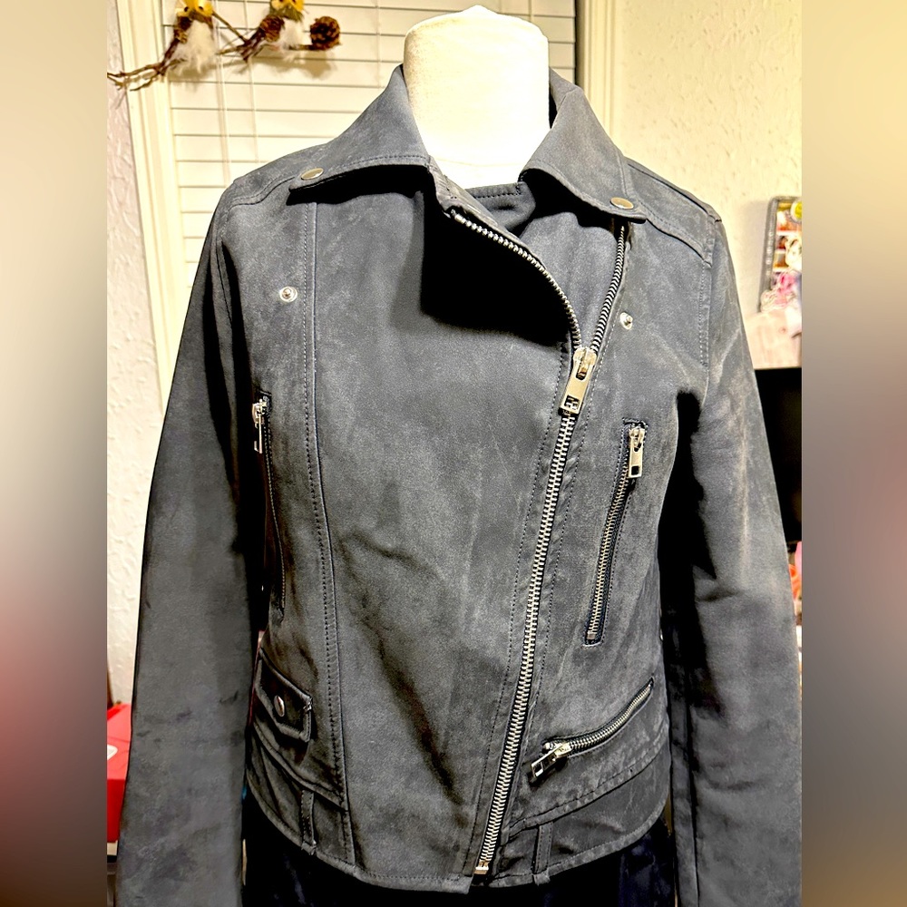 Faux Suede Moto Jacket(Forever 21)